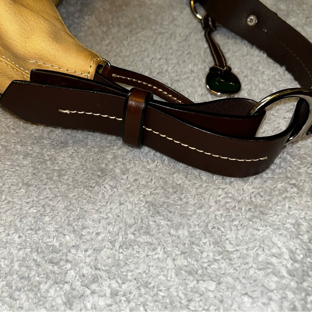 Dooney & Bourke Yellow and Brown Hobo Bag - Picture 6 of 13